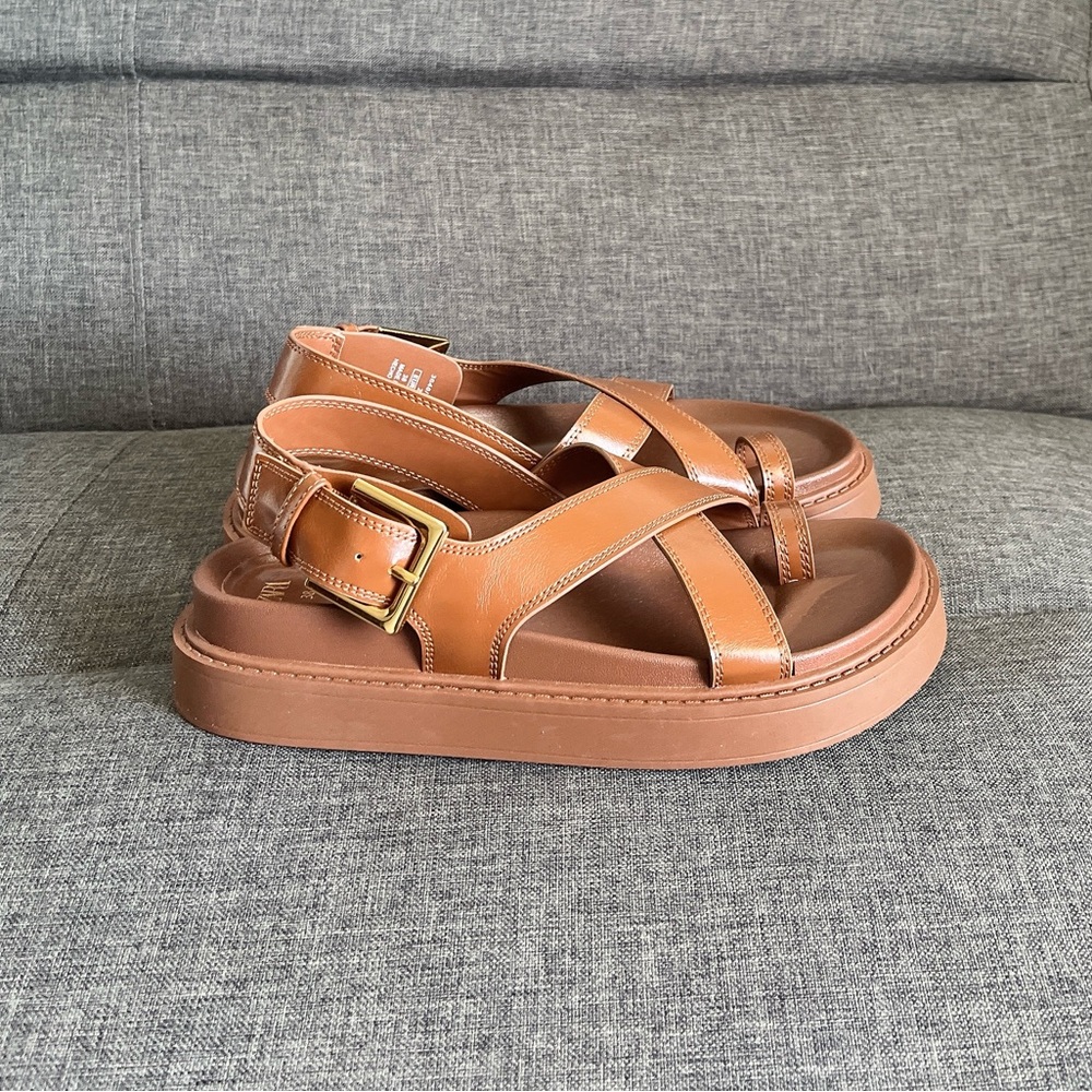 Zara Cross Strap Flat Sandals
